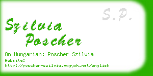 szilvia poscher business card